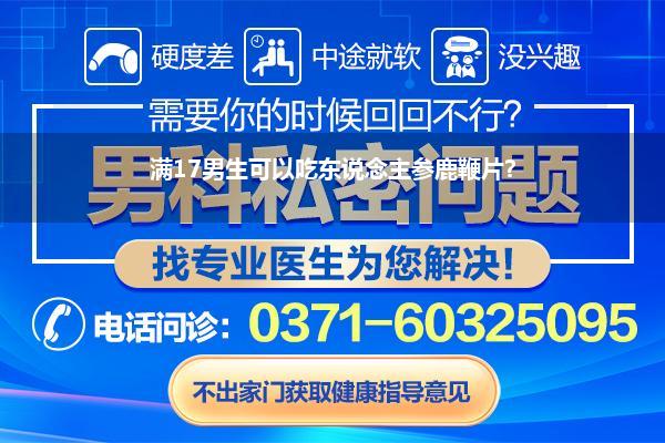 满17男生可以吃东说念主参鹿鞭片?